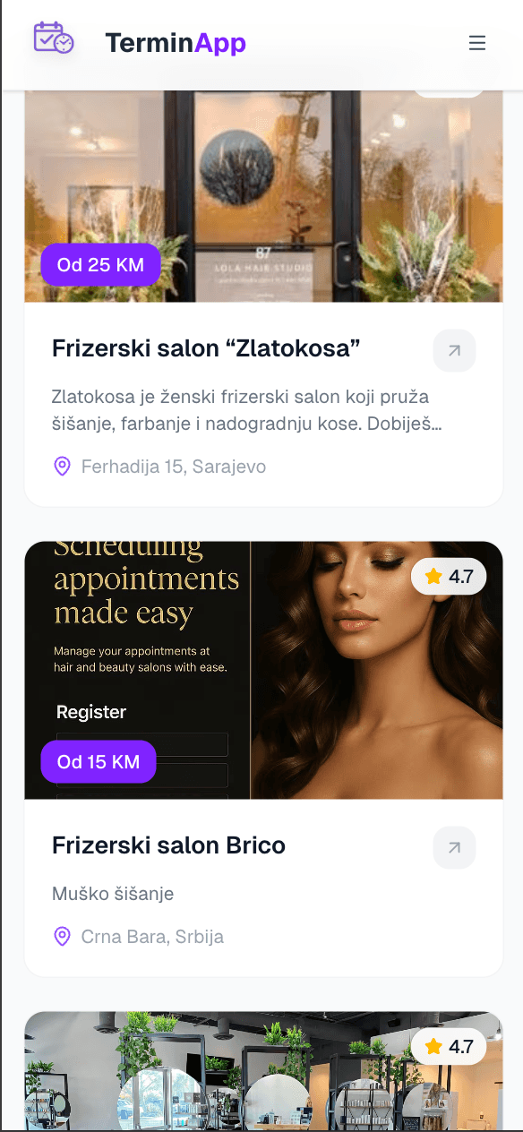 Termin - Zakazivanje